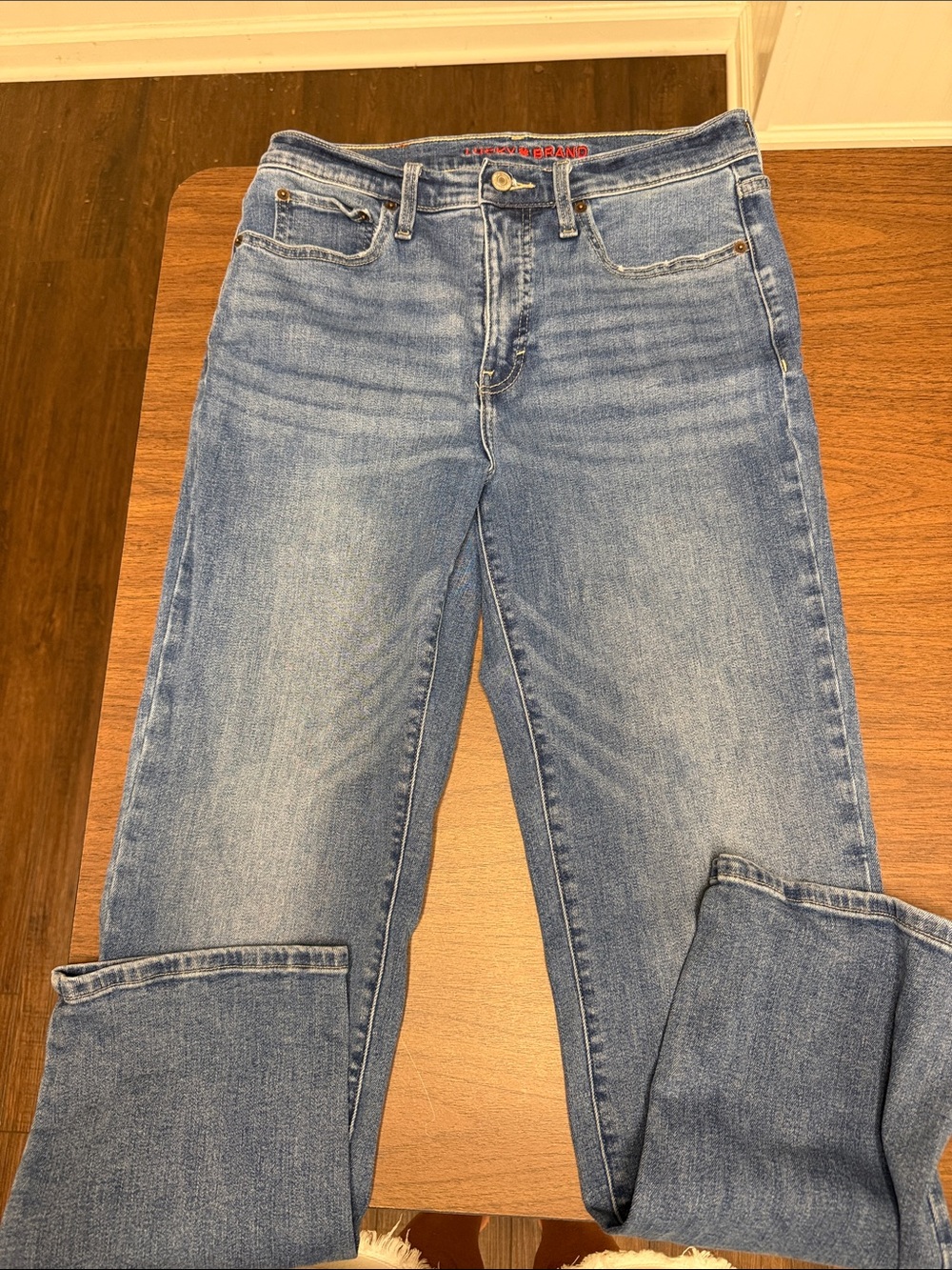 Lucky Brand Light Blue Denim Jeans with Red Logo